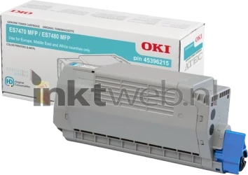 Oki 45396215 cyaan Combined box and product