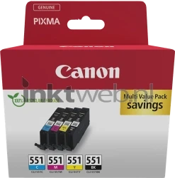Canon CLI-551 Multipack zwart en kleur Front box
