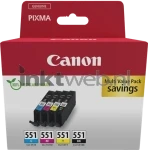 Canon CLI-551 Multipack zwart en kleur