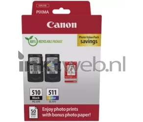 Canon PG-510 / CL-511 Multipack zwart en kleur Front box
