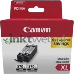 Canon PGI-570XL 2-pack zwart Front box