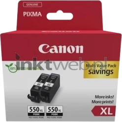 Canon PGI-550XL twinpack zwart Front box