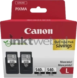 Canon PG-540L Twinpack zwart Front box