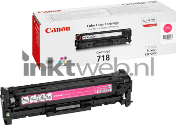 Canon 718 magenta Combined box and product