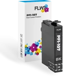FLWR Canon PFI-107 zwart Combined box and product