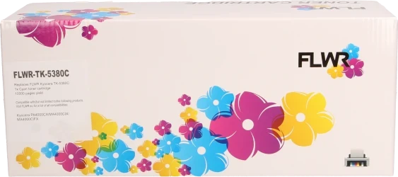 FLWR Kyocera Mita TK-5380 cyaan Front box