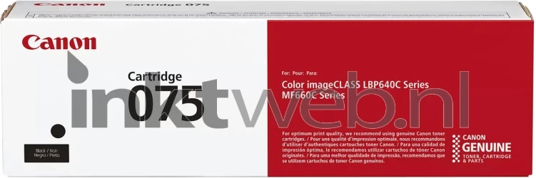 Canon 075 BK zwart Front box