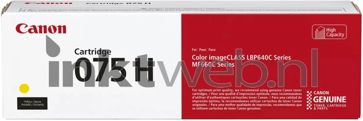 Canon 075H Y geel Front box