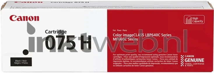 Canon 075H BK zwart Front box