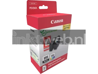 Canon PG-595/CL-586 photo value pack zwart en kleur Front box