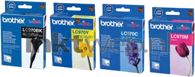 Brother LC-970 multipack zwart en kleur Front box