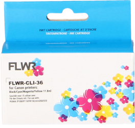 FLWR Canon CLI-36 kleur Front box