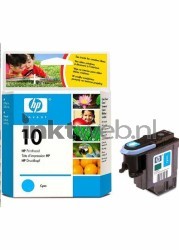 HP 10 printkop cyaan Combined box and product