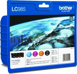 Brother LC-985 Multipack zwart en kleur Front box