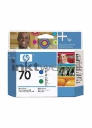 HP 70 printkop blauw en groen Front box