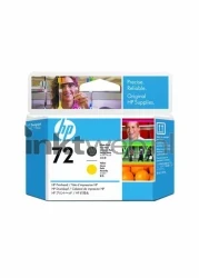 HP 72 printkop mat zwart en geel Front box