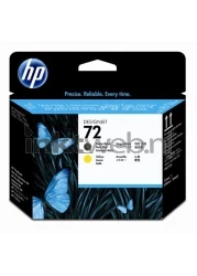 HP 72 printkop mat zwart en geel Front box