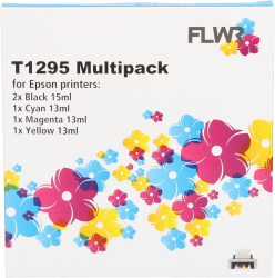 FLWR Epson T1295 Multipack zwart en kleur Front box