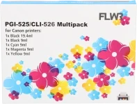 FLWR Canon CLI-526 Multipack zwart en kleur