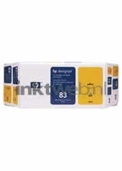 HP 83 printkop incl. printkopreiniger geel Front box