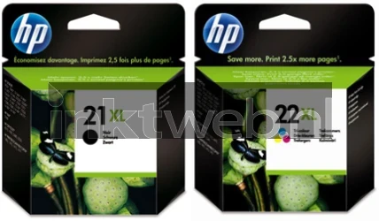 HP 21XL en 22XL zwart en kleur 