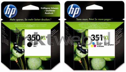 HP 350XL en 351XL zwart en kleur Front box