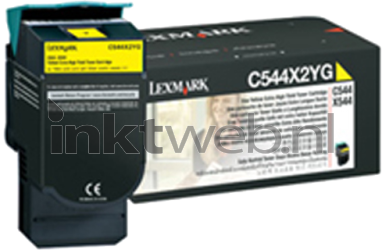 Lexmark C544X2YG geel Combined box and product