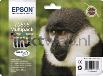 Epson T0895 Multipack zwart en kleur Front box