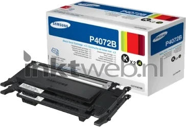 Samsung CLT-P4072B twin pack zwart Combined box and product