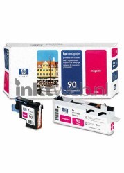 HP 90 printkop incl. printkopreiniger magenta Combined box and product