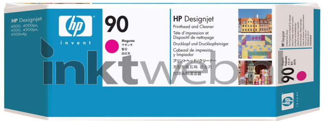 HP 90 printkop incl. printkopreiniger magenta Front box