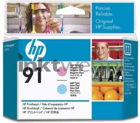 HP 91 printkop licht cyaan en licht magenta Front box