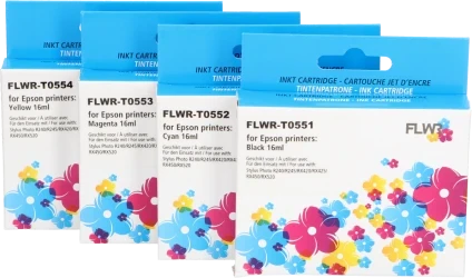 FLWR Epson T0556 Multipack zwart en kleur Front box