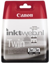 Canon BCI-3eBK twinpack zwart Front box