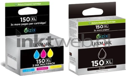 Lexmark 150XL multipack zwart en kleur Front box