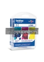 Brother LC-980RBWBP (Opruiming 3 x 1-pack los) kleur