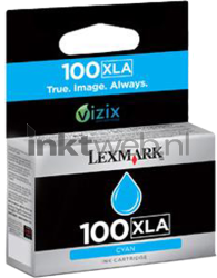 Lexmark 100XLA cyaan Front box