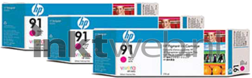 HP 91 3-pack magenta Front box