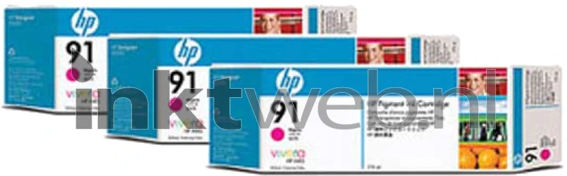 HP 91 3-pack magenta Front box