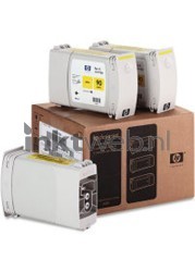 HP 90 3-pack geel Combined box and product