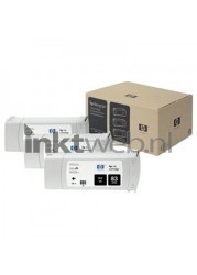 HP 81 3-pack licht cyaan Combined box and product