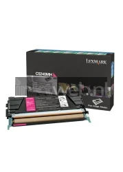 Lexmark C524 toner magenta Combined box and product