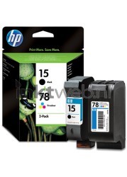 HP 15/78 zwart en kleur Combined box and product