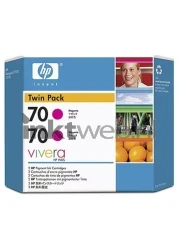 HP 70 Dubblepack magenta Front box