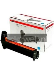 Oki C3100 Drum cyaan Combined box and product
