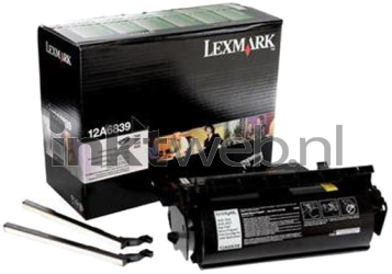 Lexmark 12A6839 etikettentoner zwart Combined box and product