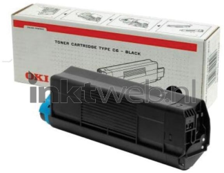 Oki 42127407 Toner cyaan Combined box and product