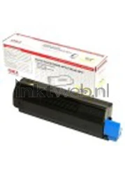 Oki 42127454 Toner hc geel Combined box and product