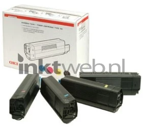 Oki 42403002 Toner Rainbow pakket zwart en kleur Combined box and product