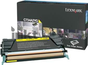 Lexmark C734A2YG geel Combined box and product